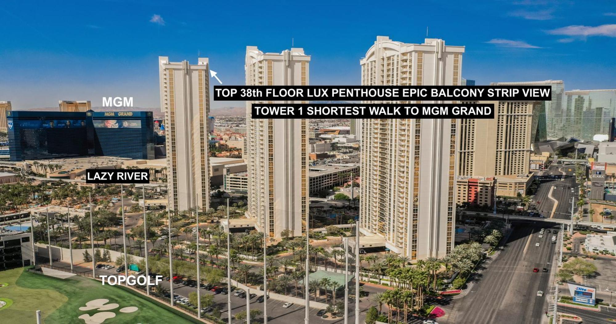 Signature Mgm Top 38Th Floor Penthouse Lux+ Best Balony Strip View Suite + No Resort Fee Las Vegas Luaran gambar
